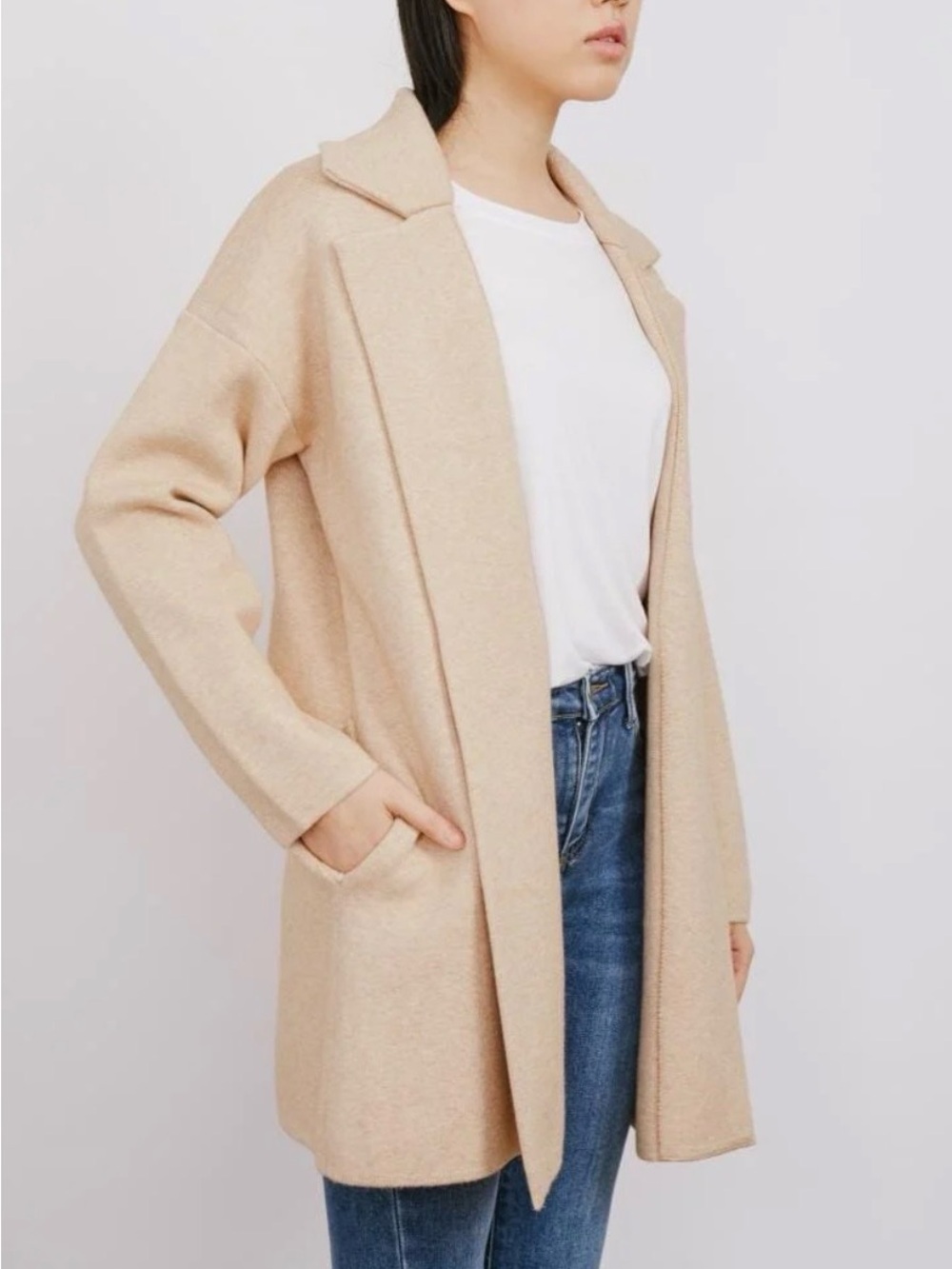Little Lies Zulu Open-Front Sweater Coat - Pale Pink great condition size    S/M